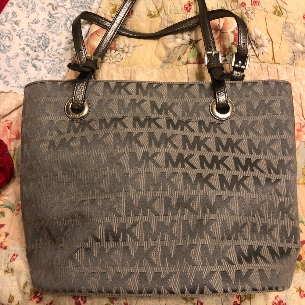 Gray Michael Kors Tote Bag